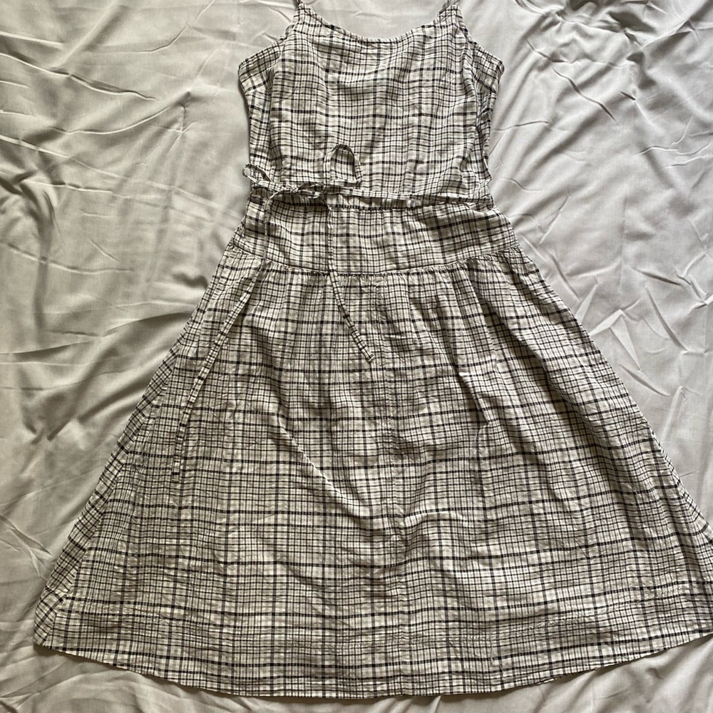 Free Assembly Grey Gingham Sundress